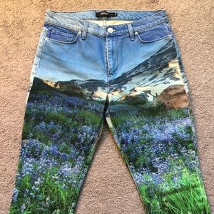 HUDSON JEANS [NWOT] Barbara Mountain Print Landscape Jeans Made in USA